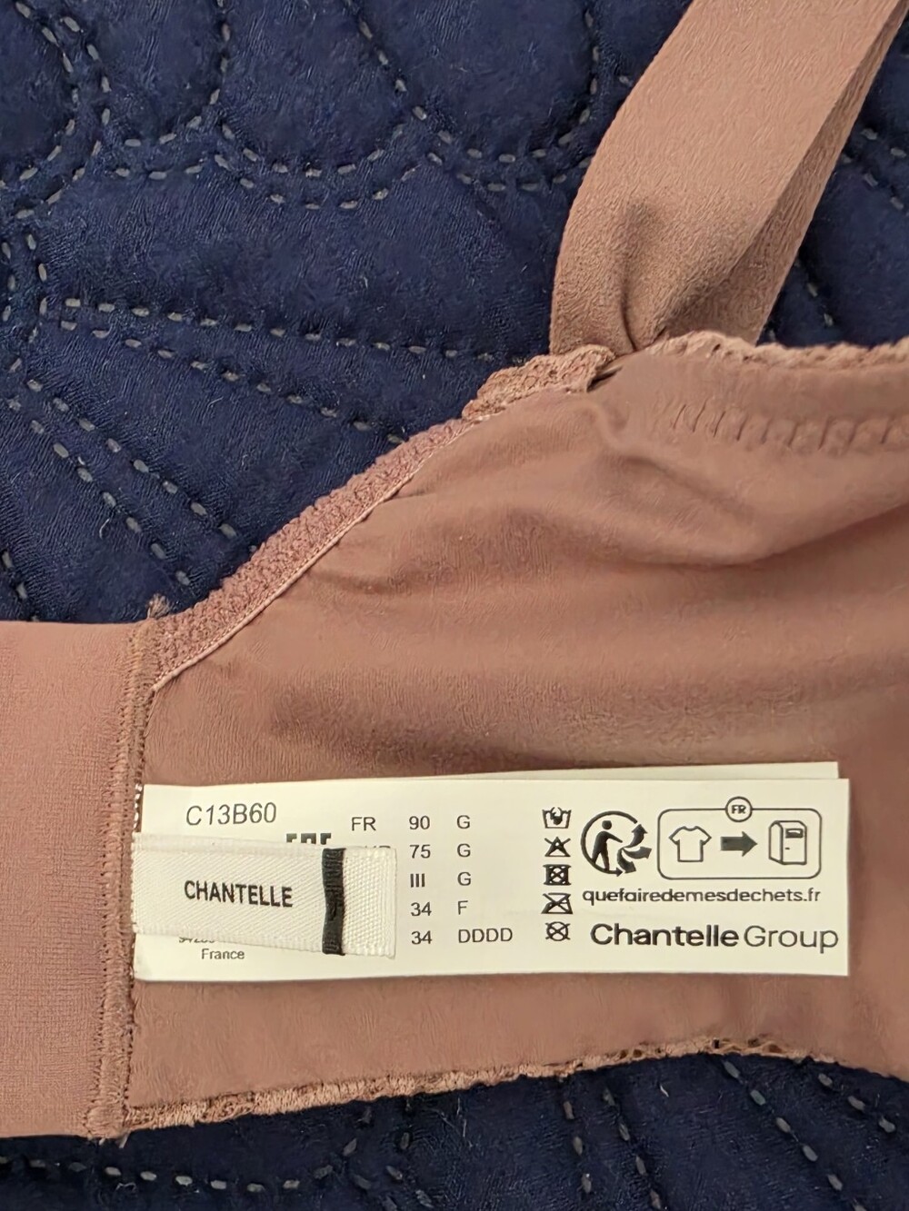 Chantelle C Jolie Smooth T-Shirt Bra in Rose Blush 34G (4D) - Picture 8 of 10